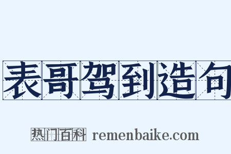 表哥驾到造句是什么意思的图片